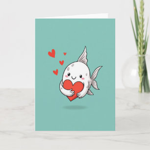 Hart Vis Liefde Kaart