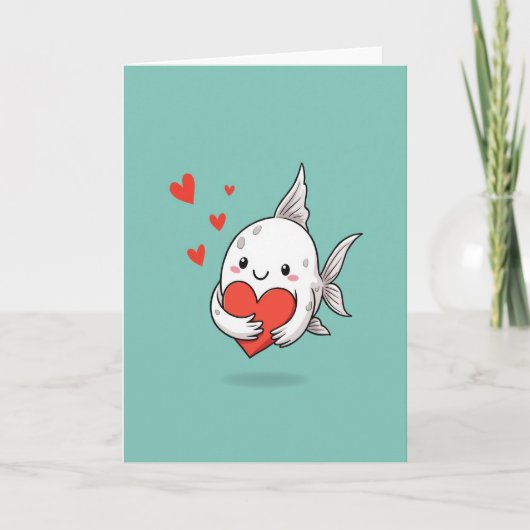 Hart Vis Liefde Kaart (Voorkant)