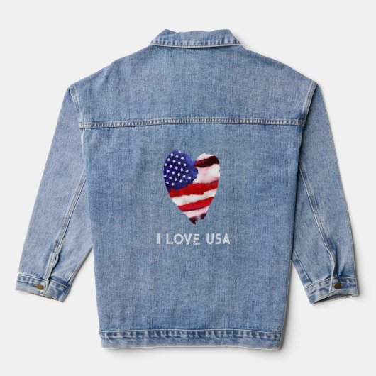 *~* HART Vlag AP27 Oude Glorie Patriottische Liefd Denim Jacket (Achterkant)