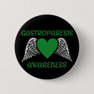 Hart/Vleugels... Gastroparese Knop Ronde Button 5,7 Cm