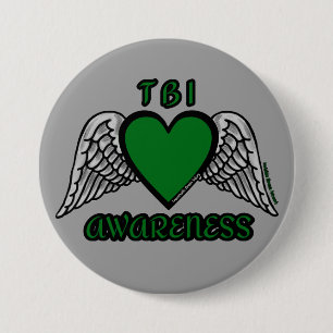 Hart/Vleugels...TBI Ronde Button 7,6 Cm