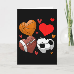 Hart Voetbal Bysketbyll Voetbal Valentijnsdag Spor Kaart