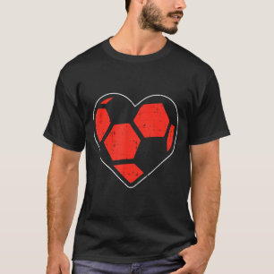 Hart Voetbal Valentijnsdag Sport L T-shirt