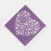 Hart vol hart liefdeswit ID733 Servet (Hoek)