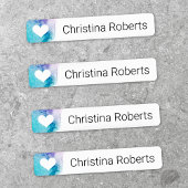 Hart voor kleding met aangepaste waterverf labels