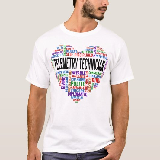Hart voor telemetrie-technicus t-shirt (Voorkant)
