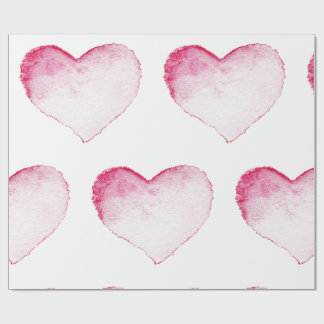 HART VOOR WATERVERF PINK-VERSNIJDING CADEAUPAPIER
