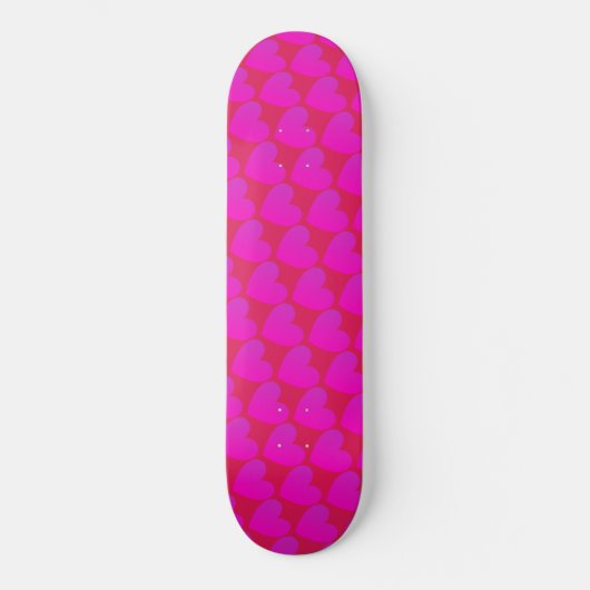 Hart, voorgebouwd volledig roze skateboard (Voorkant)