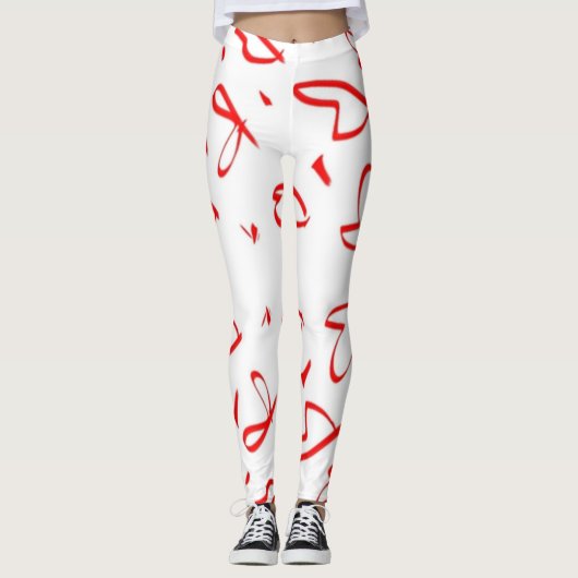Hart vorm ontwerp leggings (Voorkant)