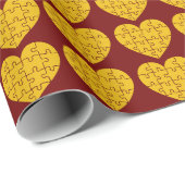  hart vorm puzzel cadeaupapier (Rol Hoek)