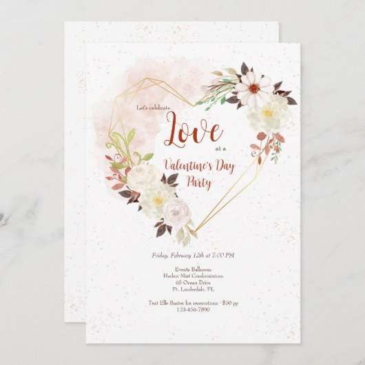 Hart Vorm Rustiek Kaart (Voorkant / Achterkant)