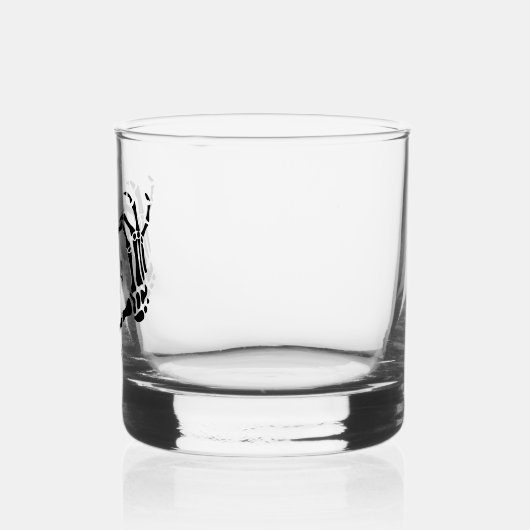 Hart vorm skelet handen gepersonaliseerde bruiloft whisky glas (Links)