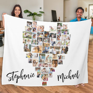 Hart Vormde Foto Collage 51 Afbeeldingen Couples Fleece Deken