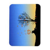 Hart-vormige herfst lekt paar magneet (Verticaal)