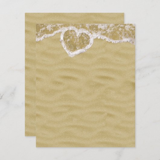 Hart-vormige waterbellen op de strand (Voorkant / Achterkant)