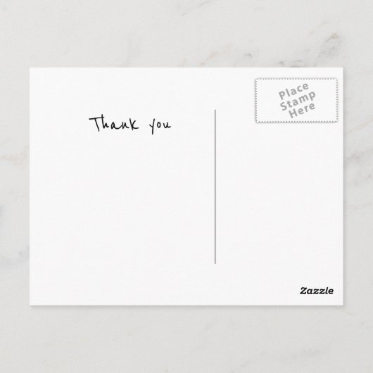 Hart Waterverf bruiloft Dank u Fotocollage Briefkaart (Achterkant)