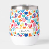 Hart Waterverf Kleurrijke Schattigee Liefde Custom (Voorkant)