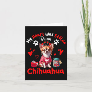 Hart werd gestolen door mijn Chihuahua Valentijnsd Kaart