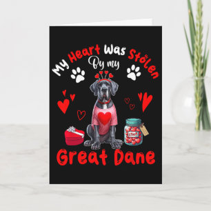 Hart werd gestolen door mijn grote Dane Valentine- Kaart