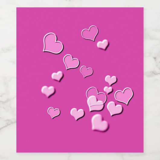 hart wijn etiket (Enkel label)