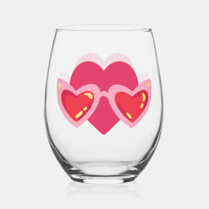 Hart Wijnglas Zonder Voet