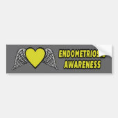Hart/Wingen... Endometriose Bumpersticker (Voorkant)