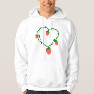Hart Wingerd Aardbei Schattig Romantisch Fruit Bot Hoodie