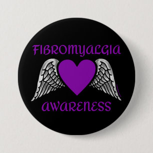 Hart/Wings... Fibro-Button Ronde Button 7,6 Cm