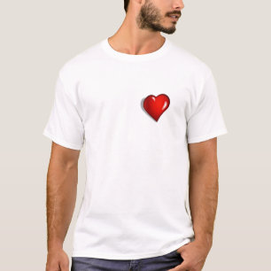 Hart - wit. T-shirt