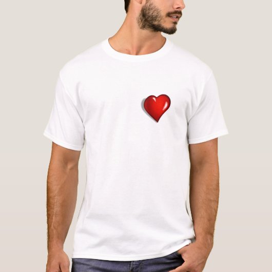 Hart - wit. T-shirt (Devant)