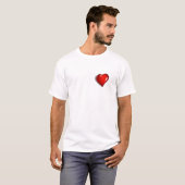 Hart - wit. T-shirt (Devant entier)