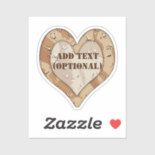 Hart Woestijn Camouflage Sticker