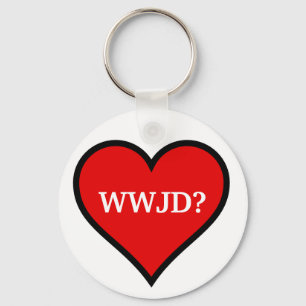 Hart WWJD Sleutelhanger