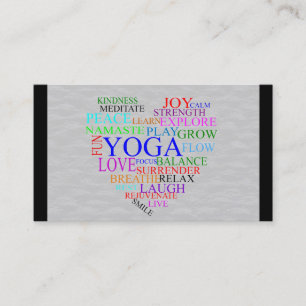 Hart Yoga-Visitekaartje voor Yoga-leraar Visitekaartje