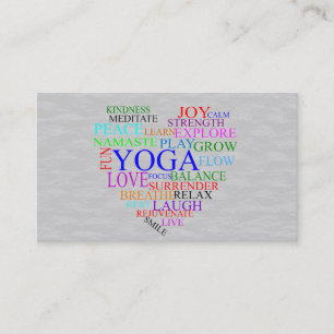 Hart Yoga-Visitekaartje voor Yoga-leraar Visitekaartje