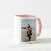 Hart & Ziel Roze Tekst Art Custom Foto Mok (Voorkant rechts)