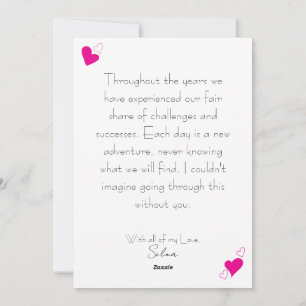 Hart & Zig Zag Romantische Liefde Custom Feestdagenkaart