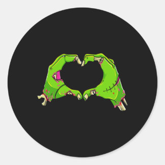Hart Zombies Halloween Grappig Liefde Horror Heren Ronde Sticker