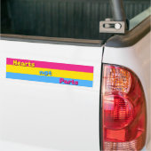 Hart zonder delen Pansexual Pride Bumpersticker (Op Truck)