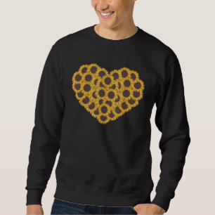 Hart Zonnebloem Liefhebber Tuinier Hippie Zonneblo Trui