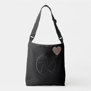 Hart - Zwart - Emo - Tote Crossbody Tas