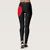 Hart - Zwart Rood - Emo - Gothic - Leggings (Achterkant)
