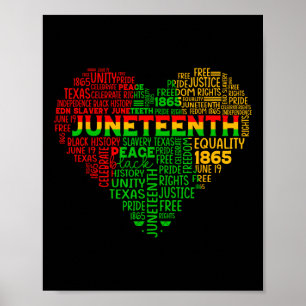 Hart Zwarte Geschiedenis Afro Amerikaanse Afrikaan Poster