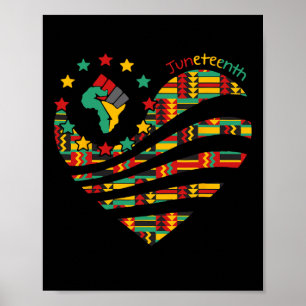Hart Zwarte Geschiedenis Afro Amerikaanse Afrikaan Poster