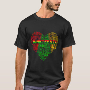 Hart Zwarte Geschiedenis Afro Amerikaanse Afrikaan T-shirt
