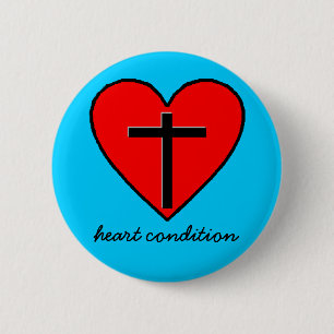 hartaandoening ronde button 5,7 cm