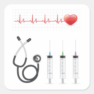 Hartaandoeningen Hartaandoeningen Hartaandoeningen Vierkante Sticker