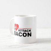 Hartaanval Bacon Funny Mug Koffiemok (Voorkant links)