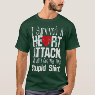 Hartaanval Survivor T-Shirt Red Art, hartslag