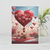 Hartballonnen: Als ik het je zeg - Valentijnskaart Feestdagenkaart (Staand voorkant)